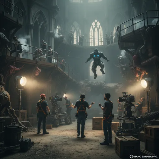 Behind the scene shots of