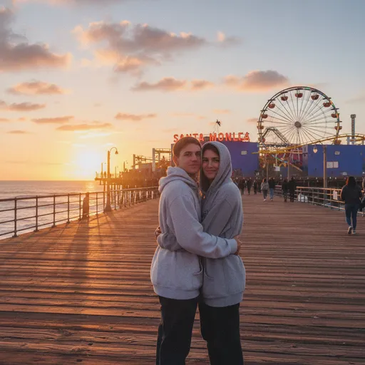 Santa Monica Pier at Sunset