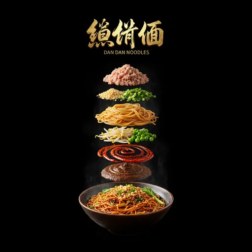 Dan Dan Noodles Food Poster