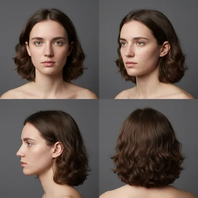 Face Reference Sheet (2x2 Grid)